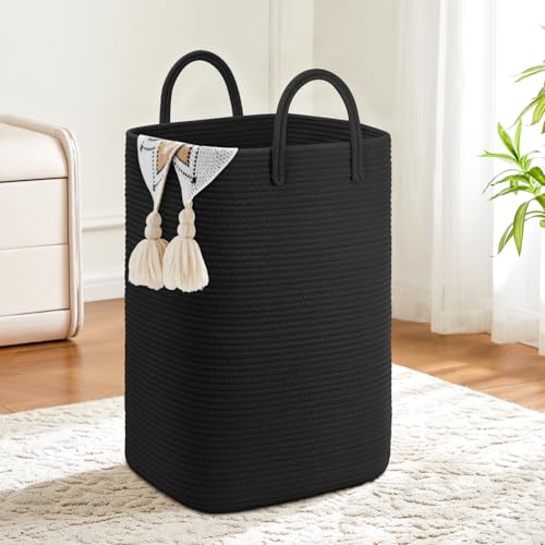 Image of Artfeel Laundry Basket,Woven Cotton Rope Laundry Hamper,60L Versatile Storage for Dirty Clothes,Baby Toys,and Blankets in Bathroom, Nursery,and Living Room