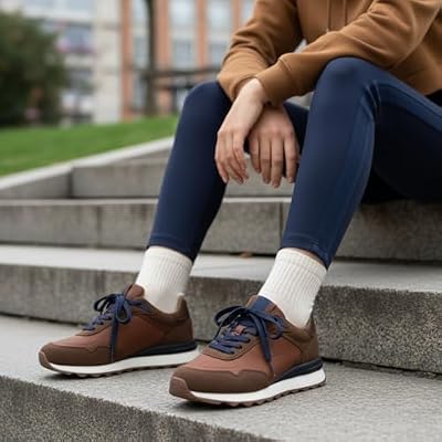 CUSHIONAIRE Women's Kicks lace up Nylon Sneaker +Comfort Foam, Wide Widths Available