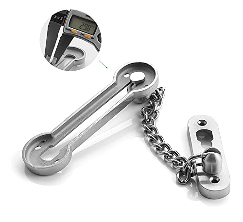 Lot de 6 chaînes de verrouillage pour porte - Antivol - Verrouillage de ventilation de fenêtre - Sécurité enfant - Entrebâilleur de porte universel - En acier inoxydable