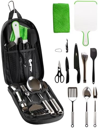 Life 2 Go Conjunto de utensílios de cozinha para acampamento e ki...
