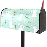 Boîte aux lettres aimantée motif lapin de Pâques de dessin animé - Dimensions standard - 45,7 x 50,8 cm