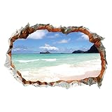 UKCOCO Adesivo Murale Ocean Scenery Decorazione Per Casa Stile Chic Facile Da Installare Per Camera Da Letto e Salotto Per Famiglia e Amici