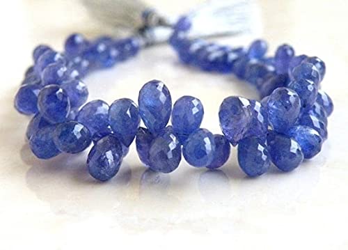 Tanzanite violette facettée en goutte pour réparer et confectionner un pendentif