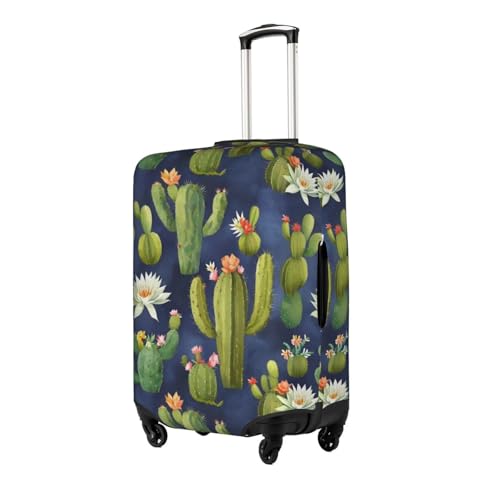 Watercolour Cactus Print Luggage Cover For Suitcases, Travel Case Protector, Simple & Convenient Installation2