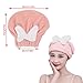 DeaHea 2 Pack Hair Drying Caps Microfiber Hair Towel Wrap Super Absorbent Quick Dry Turban Wet Head Towel Wraps for Bathing Bath Girls Women Swim Beauty Shower All Hairs Types and Lengths