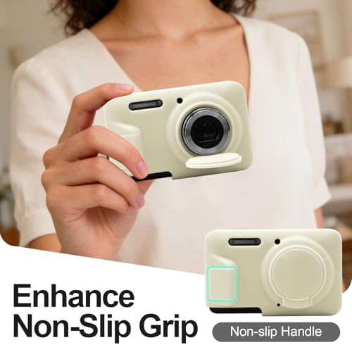 Funda de silicona para cámara Kodak PIXPRO FZ55 beige miniatura 4