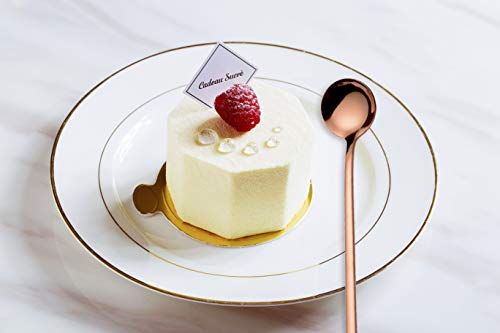 Cuchara de mango largo de acero inoxidable, cucharillas de café, cuchara de helado, cuchara de postre cuchara mezcladora… - Imagen 3