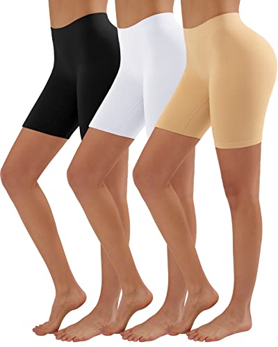 YADIFEN Slip Shorts for Under Dresses Women Seamless Anti Chafing Underwear Shaping Boyshort Smooth Thigh Biker Short Panties