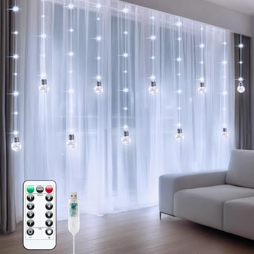Minetom 200 LED Wishing Ball Curtain Lights - Fairy String