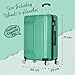 DK Luggage 28" Large Hard Shell Suitcase 4 Wheel Spinner ABS25 (Green, 28" Large)