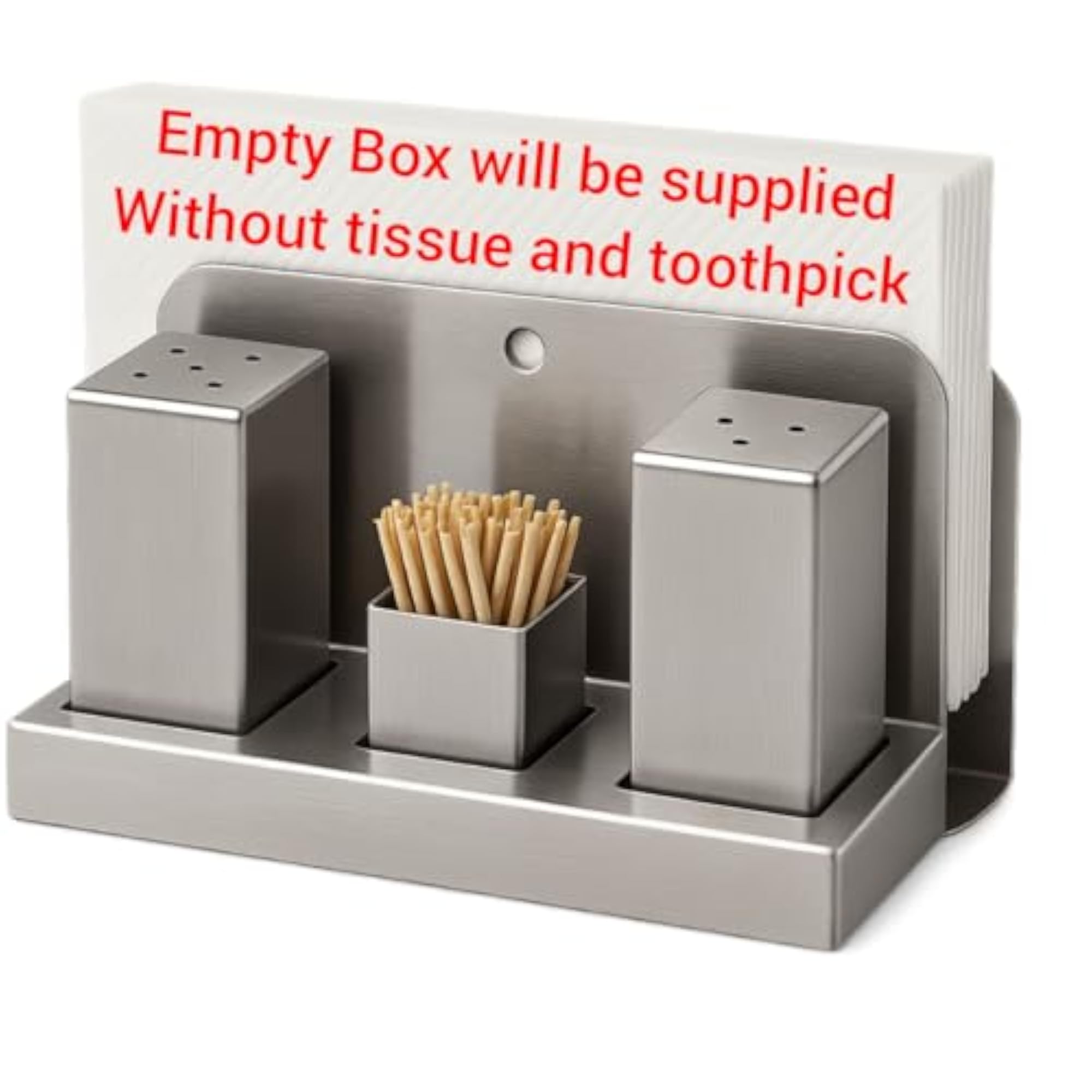 Tissue Paper Napkin Holder Box with Salt and Pepper Set