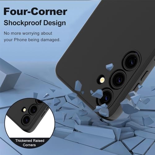 Image of Back Cover for Samsung Galaxy S24 Plus 5G | Full Camera Protection | Premium Liquid Silicon Case | Flexible Bumper Case for Samsung Galaxy S24 Plus 5G (Black)