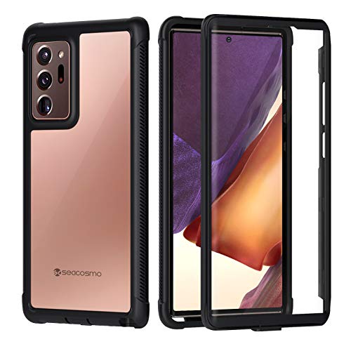 seacosmo Coque Samsung Note 20 Ultra Antichoc avec Protège-écran Full Body Protection Intégré Etui [Compatible avec Capteur d'empreinte Digitale] Bumper Case pour Samsung Galaxy Note 20 Ultra-Noir