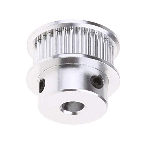 Saipor 2 Stück GT2 Zahnriemenscheibe Aluminium Zahnriemenrad Kit GT2 Riemenscheibe Synchronrad GT2 Timing Pulley für 3D Drucker GT2 Zahnriemen 6mm Breite Gürtel (30 Zähne 5mm Bohrung)