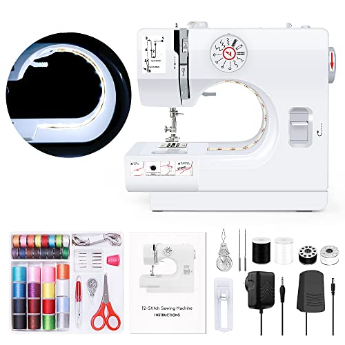 KPCB Nähmaschine mit 12 Stiche und LED-Lichtleisten Neuestes Design Cover
