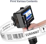 Handheld Inkjet Printer 1 in, E15-1 Portable Inkjet Printer with ER521 Black Ink Cartridge, Handheld Inkjet Printer Gun for Text QR Barcode Batch Number Logo Date Label Printer