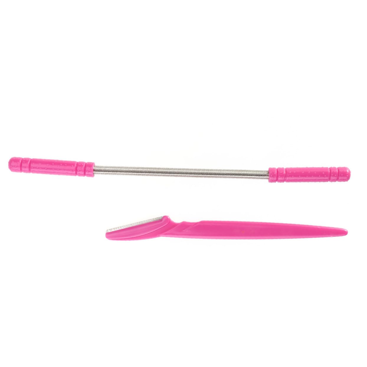 2pcs Facial Hair Remover Set Threading Spring and Eyebrow Razor Face Razor for Women Facial Hair Removal Pink