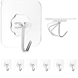 Giitoo 強力粘着フック 6cm×6cm 耐荷重10kg 無穴施工 剥がし跡ゼロ 浴室収納 キッチン収納 壁紙対応 コンクリート対応 賃貸OK ミニマルデザイン 壁掛けフック 穴が目立たない