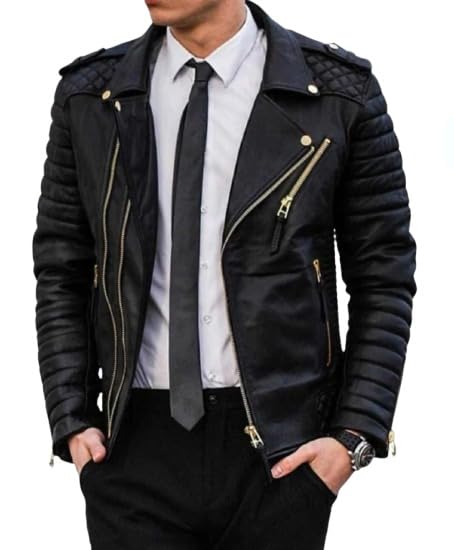lapataclub Men’s Coat Black Jacket,Winter Jacket with Zipper Stylish