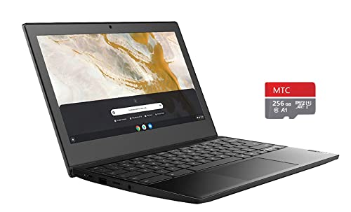 Lenovo Chromebook 11' HD Laptop, AMD A-Series A6 Processor, AMD Radeon Graphics, 4GB DDR4 Memory, 288GB Storage (32GB eMMC+MTC 256GB Flash Memory), Long-Lasting Battery, Chrome OS, Onyx Black