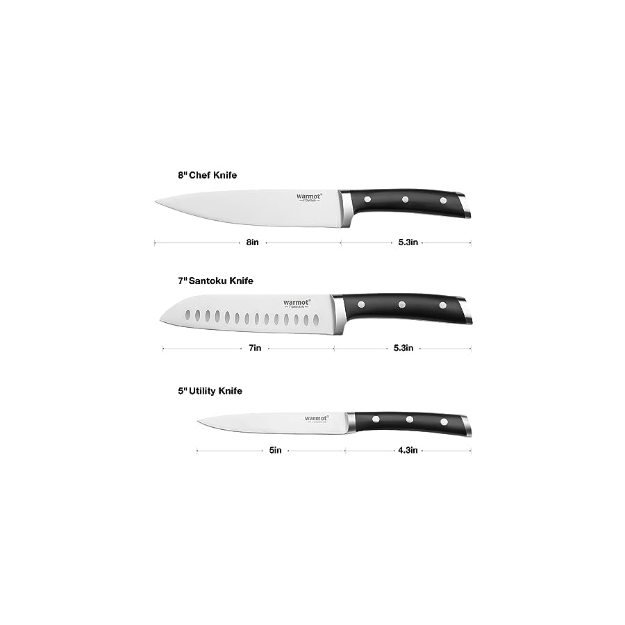 warmot-Professional-Kitchen-Knife-Set-3-Pcs-Chef-Knife-Set-Sharp-Knives-Sets-for-Kitchen-High-Carbon-Stainless-Steel-Cooking-Knife-Triple-Riveted-Handle-with-finger-protectors-with-Gift-Box warmot® Professional Kitchen Knife Set, 3 Pcs Chef Knife Set Sharp Knives Sets for Kitchen High Carbon Stainless Steel, Cooking Knife Triple Riveted Handle with finger protectors with Gift Box