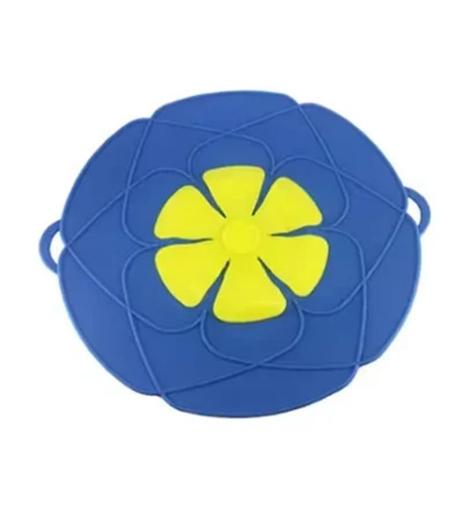 Shungong 2pcs Silicone Spill Stopper Lid Cover - 10.2 Inch Kitchen Cooking Tool For Boil Over Prevention(Blue Pot Lid)