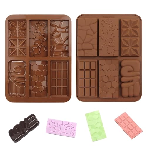 PacuM 2 Pezzi Stampi per Cioccolatin Silicone Profondo Stampi Cioccolatini Silicone Antiaderente per Caramelli Ganache Praline Cioccolati– Ideale Preparare Deliziosi Snack a Casa