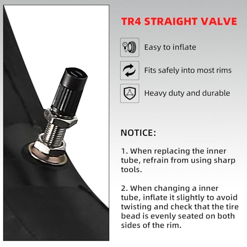 Image of AR-PRO (2-Pack) 2.75 /3.00-19 inch Heavy Duty Dirt Bike Inner Tubes with TR4 Valve Stem for 70 /100-19, 80 /100-19 19 inch Dirt Pit Tires, Compatible with Surron, Talaria, Segway, UltraBee and More