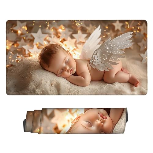 Large Game Tapis de Souris Bébé mignon avec Base en Caoutchouc Antidérapant Extended XXL Long Clavier Pad de Table Grand Tapis Souris, pour Gamer, Personnel Bureau, Accessoires Gaming 120 x 60 cm k502
