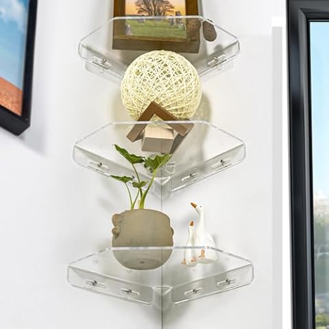 OAPRIRE Acrylic Corner Shelf Set Cover