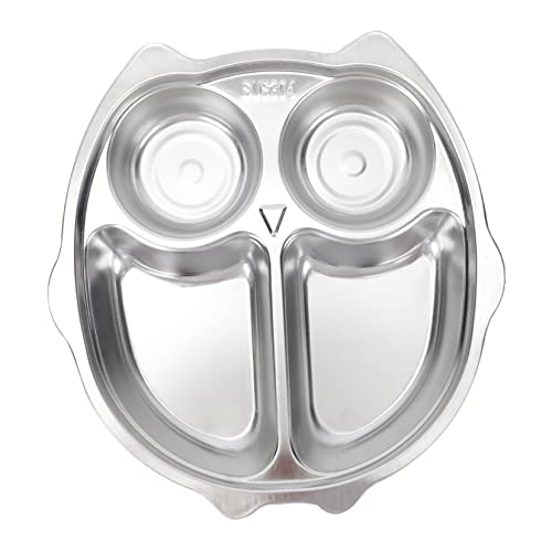 MAGICLULU 1 Pc Plato Llano De Acero Inoxidable Plato Dividido Vajilla Servicio Platos Bochas Exterior Alimento Tazón De Bebé Tablas De Embutidos Lámina Cuchillería Bol Acero Inoxidable 304