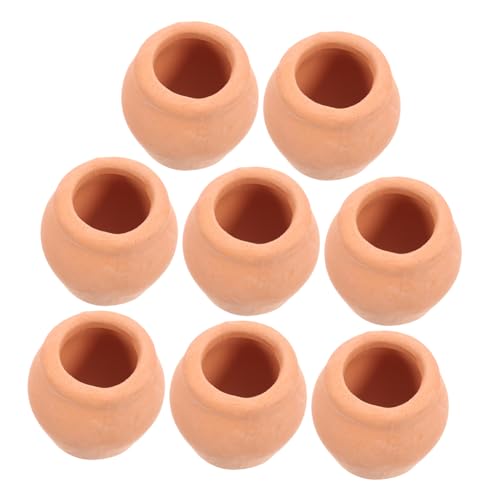 LOORGVEL 8 Piezas Maceta Suculenta Mini Ollas Mini Maceta para Vivero Macetas para Plantas Maceta De Barro Macetas De Barro para Plantas Macetas Suculentas Mini Macetas Terracota Orange