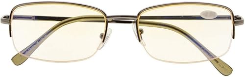 CessBlu Lentes de computadora de media llanta para mujeres y hombres, lentes de filtro de luz azul