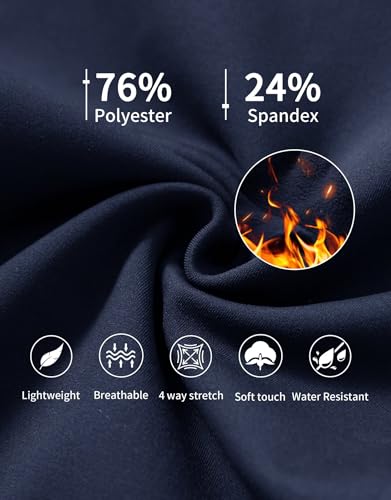 M MAELREG Boys' Activewear Pants Fleece Joggers with 2 Back Zipper Pockets Cuffed Ankles Athletic Casual Sweatpants Navy