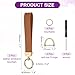 MECCANIXITY Leather Wristlet Keychain Car Key Chain Wristlet for Women, 7 Inch Key Fob Holder with D Ring and 2 Key Ring for Keys Wallets Purse, Gold Tone/Brown Pack of 2