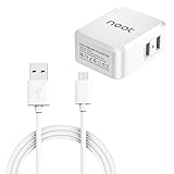 noot products Charger for Samsung Galaxy S7/S7 Edge/S6/S6 Plus/S4/S3/Note Edge/Note 5/Note 4 Charger 18W Quick Charge USB Adapter for Travel Home Wall with 3FT feet Micro USB Charging Cable Cord