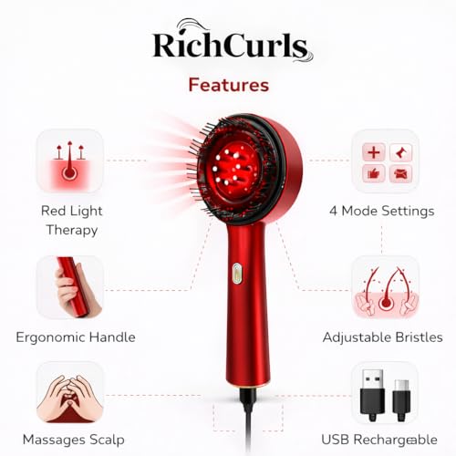 Image of Premium Head Scalp Electric Massager 2 in 1 Hair Oil Applicator Comb | IPX7 Waterproof Portable Massager Brush | Hair Growth & Stress Relief Scalp Care