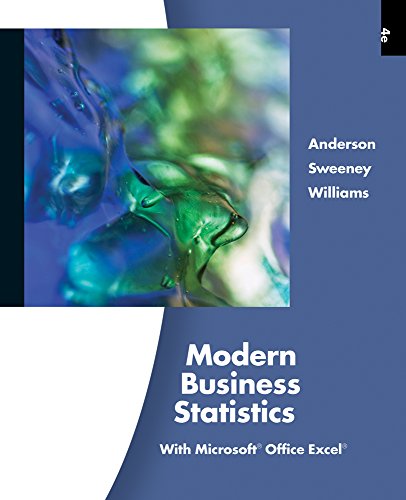 CourseMate (with eBook) for Anderson/Sweeney/Williams' Modern Business Statistics with Microsoft Excel, 4th Edition