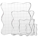 acrylblock foto ❤ESHOWEE 4 stück Stempelblock Acryl:2.5x2.5cm,5x5cm,7,5x7,5cm,10x10cm