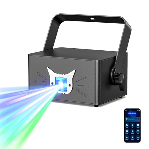 Image of Animation DJ Laser Light,3D Animation Laser Machine with Bluetooth APP,RGB Party Laser Light Show, Built-in 5200mAh Battery for Wedding Party Disco Lights Bar Club Stage DJ Lighting
