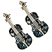 ABOOFAN 2 broches de violín con esmalte de diamantes de imitación de cristal para violonchelo solapa de suéter, chal, clip de rebeca, color negro
