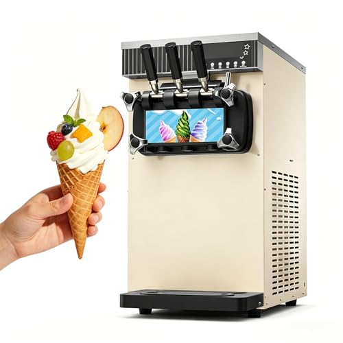 15-21L/H Commercial Soft Serve Ice Cream Machine – 3.5L*2 Large
