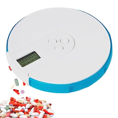 Dispensador automático de pastillas: dispensador de medicamentos con alarma, pantalla digital grande, hasta 4 alarmas/día, caja portátil para tabletas para almacenamiento de 7 días Dispensador automático de pastillas: dispensador de medicamentos con alarma, pantalla digital grande, hasta 4 alarmas/día, caja portátil para tabletas para almacenamiento de 7 días