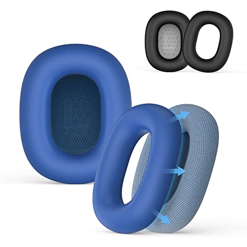 [2 Pairs] Silicone Ear Pads Cover For Airpods Max Headphones Cushions, Sweatproof Earpad Case Cover Accessories Soft Silicone Skin Protector For Apple Airpods Max Ear Pads (Blue-Black) #TOP9