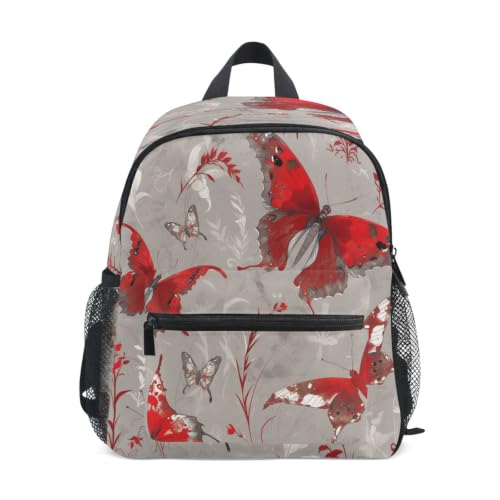 Sac d'école maternelle papillon rouge pour les sorties et la récréation