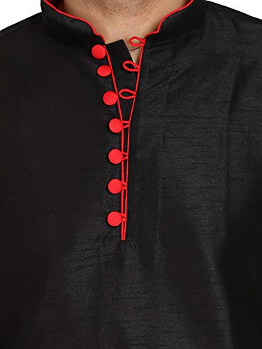 Image of Men's Ethnic Silk Loop Button Kurta