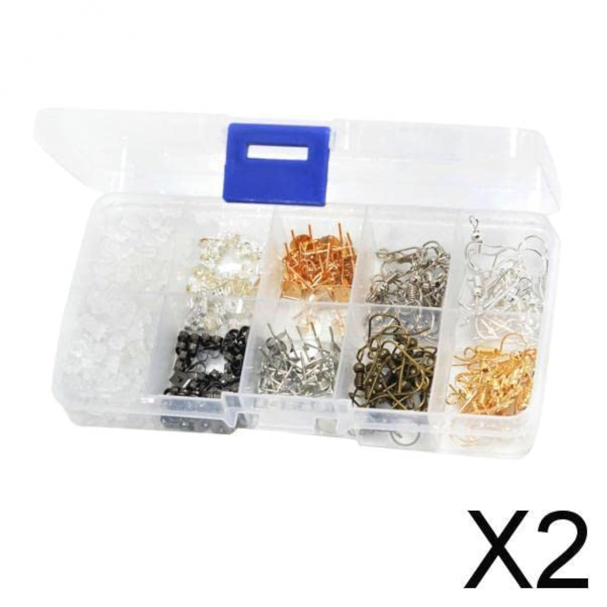 2x Earring Making Supplies Kit with Hooks and Posts