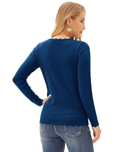 Image of GRACE KARIN Women's High Stretchy Long Sleeve Pullover Sweater Blouse Top