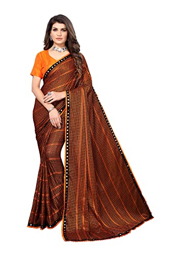 Sari indien en coton tricoté pour femme avec tissu de chemisier à coudre soi-même