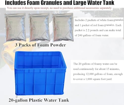 1200W Party Foam Machine,Summer Pool Water Toys for Kids & Adults, Bubble Machine with 3pcs Foam Granules and Water Tank, Holiday & Birthday Girls & Boys, Business Celebrations, Outdoor Party Events